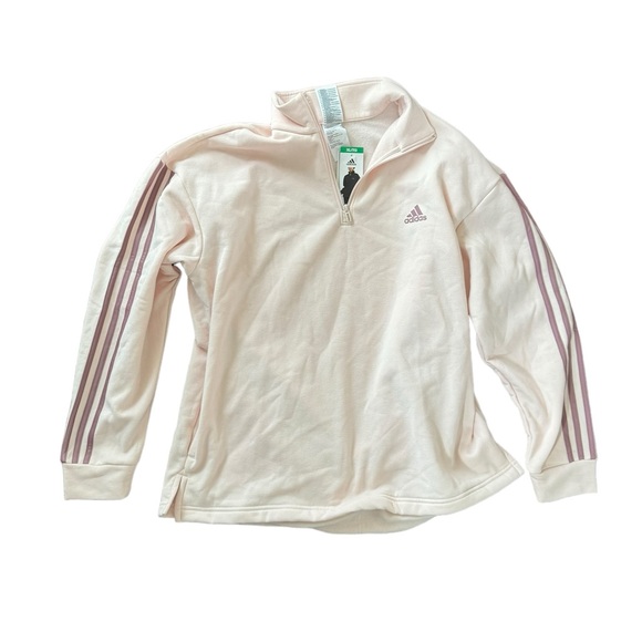 NWT ADIDAS Womens Quarter-Zip Fleece Sweatshirt Size XL - Picture 7 of 13